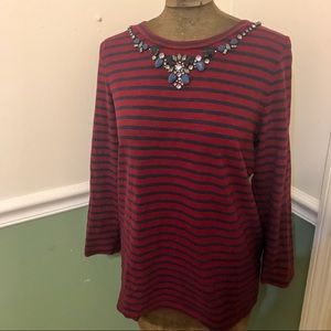 J. Crew Jeweled Top